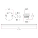Electronic kit for 5V USB-C battery lamps with threaded E27 lamp holder – White – photo 7
