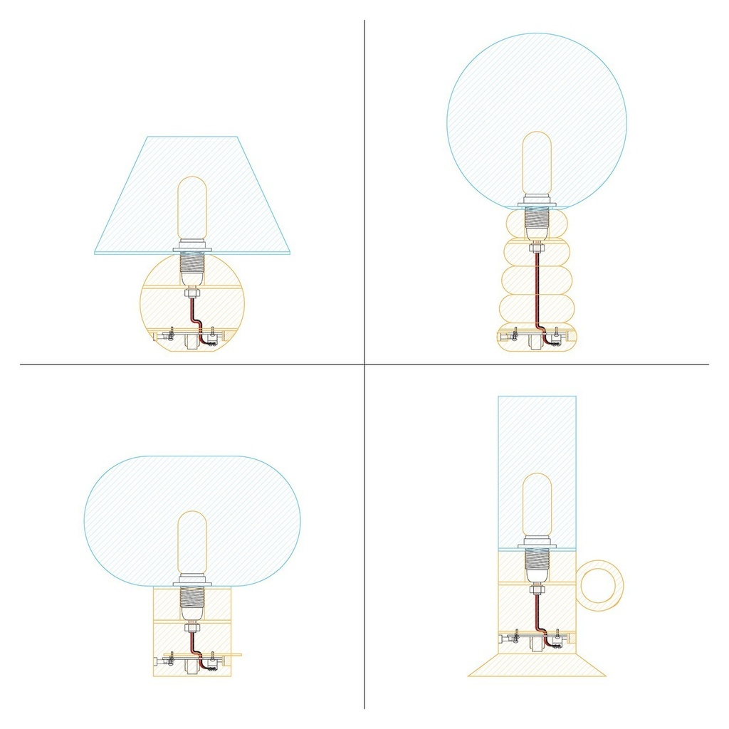 Kit électronique pour lampes à batterie 5V USB-C avec douille E14 filetée – Blanc – photo 6