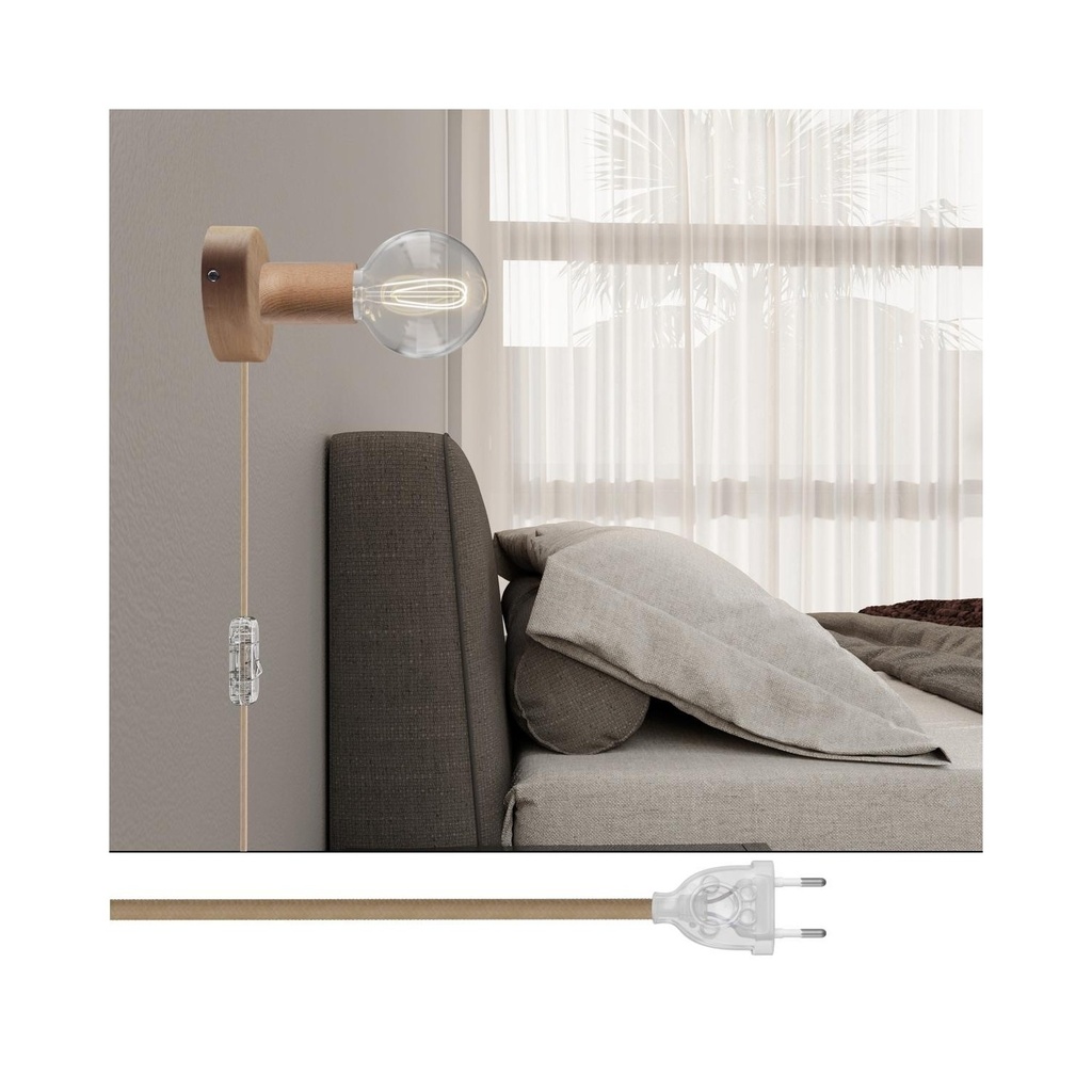Lampada da parete e soffitto Spostaluce in legno 1