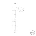 Applique e plafoniera Spostaluce snodo orientabile in legno – Senza lampadina, Neutro titanio satinato, EU – foto 4