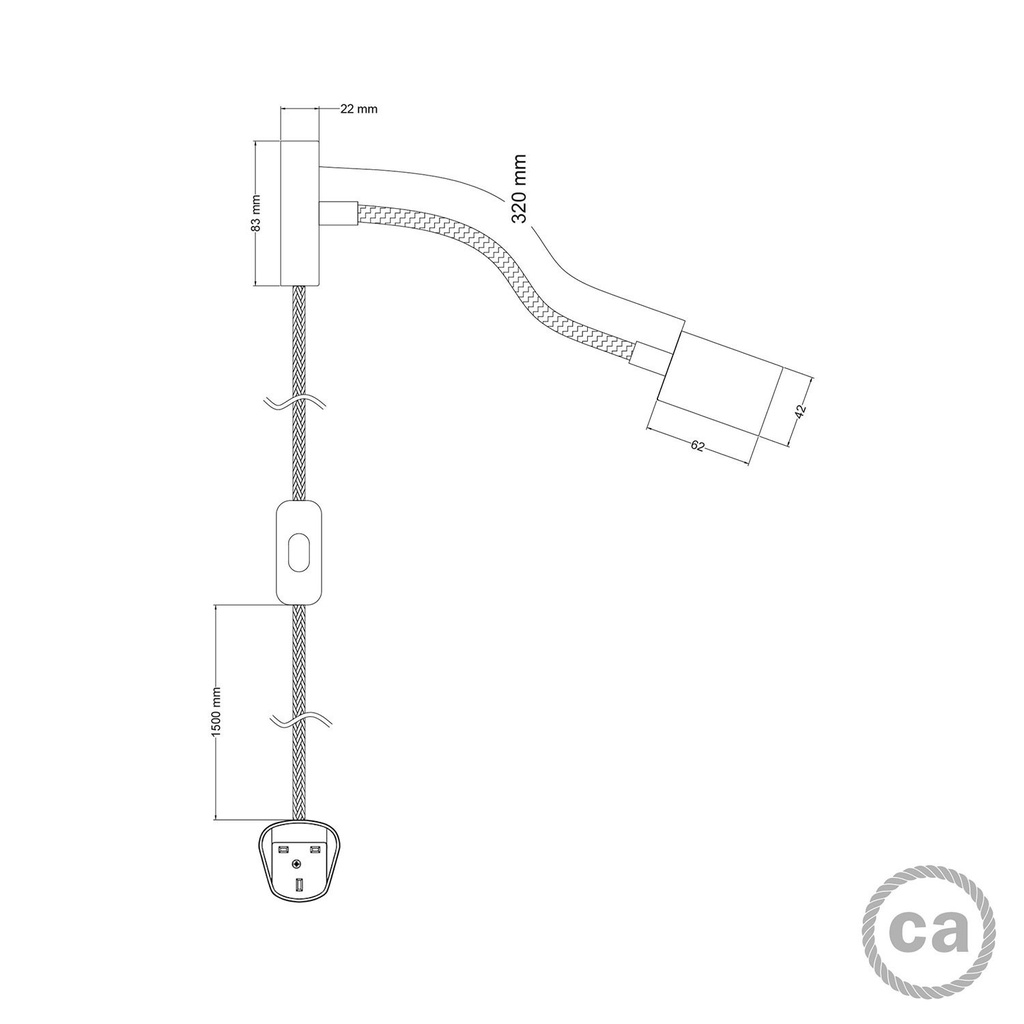 Wandleuchte Spostaluce Flex 30 schwenkbar mit GU10-Spot – Schwarz, UK – Foto 7
