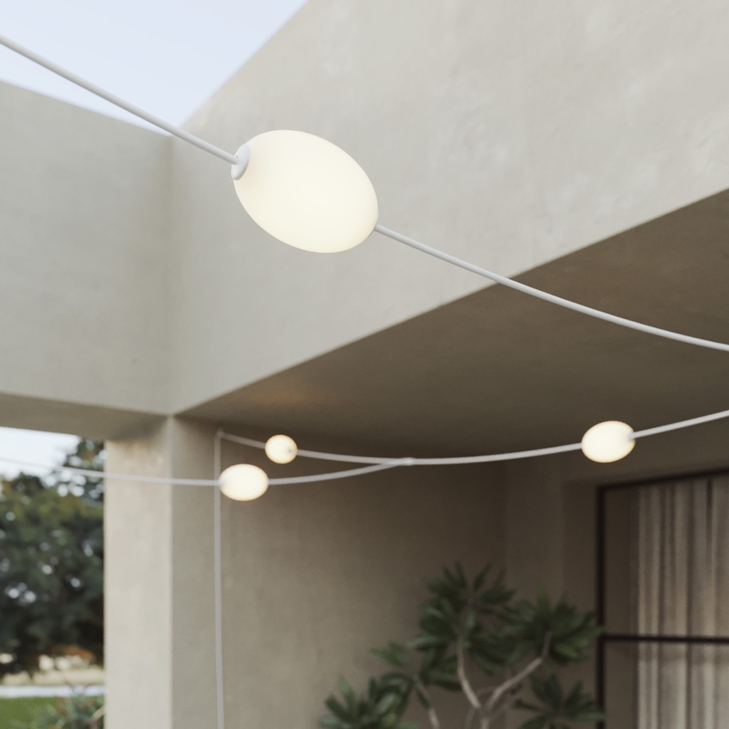 Guirlande lumineuse d'extérieur en grille à 7 lumières IP67 Marina GRID – Blanc sable, UE – photo 5