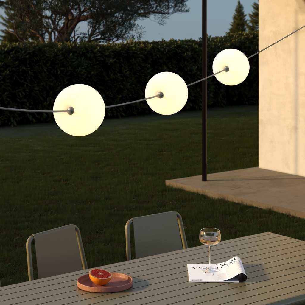3-light outdoor string light IP67 Marina3 Cherry – Grey, EU, 70 cm – photo 3