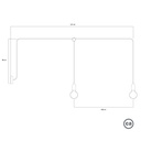 Lampada da esterno IP65 a 2 luci F-Snake Modulair con rosone – Senza lampadina, Verde prato – foto 5