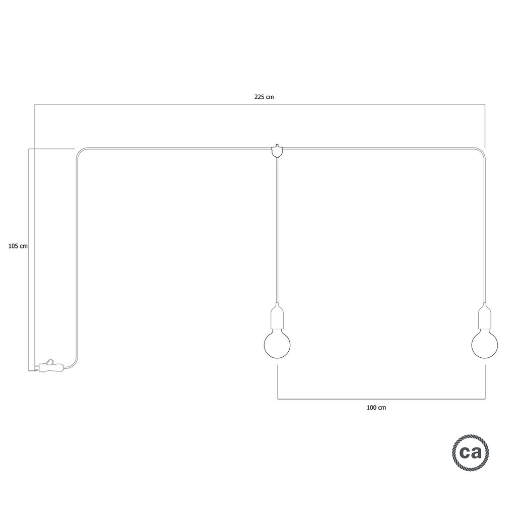 F-Snake Modulair tragbare Outdoor-Leuchte IP65 mit 2 Lichtern – Ohne Leuchtmittel, Wiesengrün – Foto 5