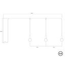 Lampe d'extérieur portable IP65 à 3 lumières E-Snake Modulair – Sans ampoule, Blanc – photo 5