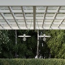 Catenaria da esterno 2 paralumi e rosone Modulair – Senza lampadina, Bianco – foto 3