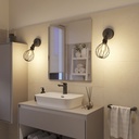 Applique per paralume Modulair con snodo orientabile, rosone e portalampada IP65 – Senza lampadina, Nero – foto 4