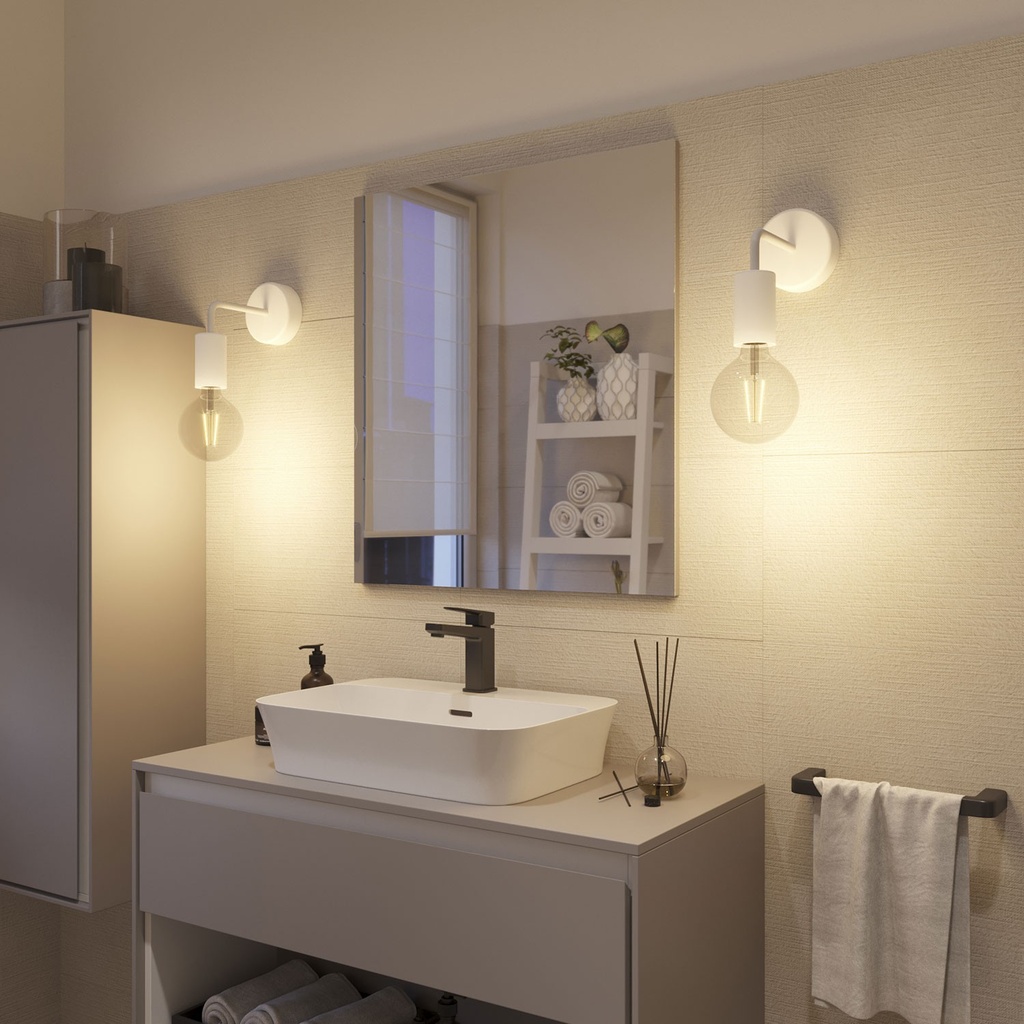 Applique Fermaluce Modulair ELEGANT con estensione a L IP65 waterproof – Senza lampadina, Bianco – foto 4