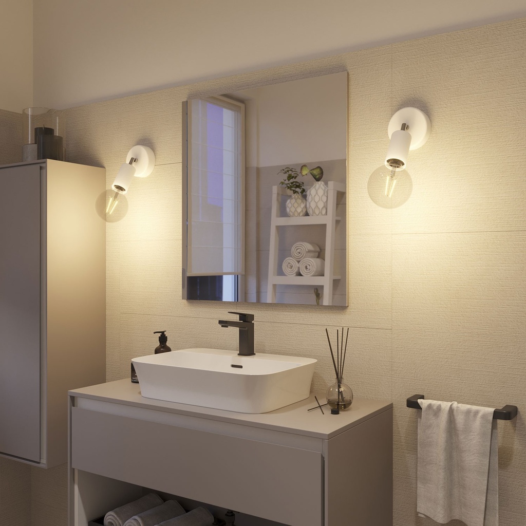 Wall light Fermaluce Modulair ELEGANT IP65 with adjustable joint – Without bulb, White – photo 4