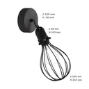 Applique Fermaluce Modulair con paralume Drop snodo e portalampada IP65 – Senza lampadina, Nero – foto 6