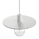 Sospensione Modulair ELEGANT IP65 con 5 m cavo tessile e paralume Ellepì – Senza lampadina, Bianco – foto 4