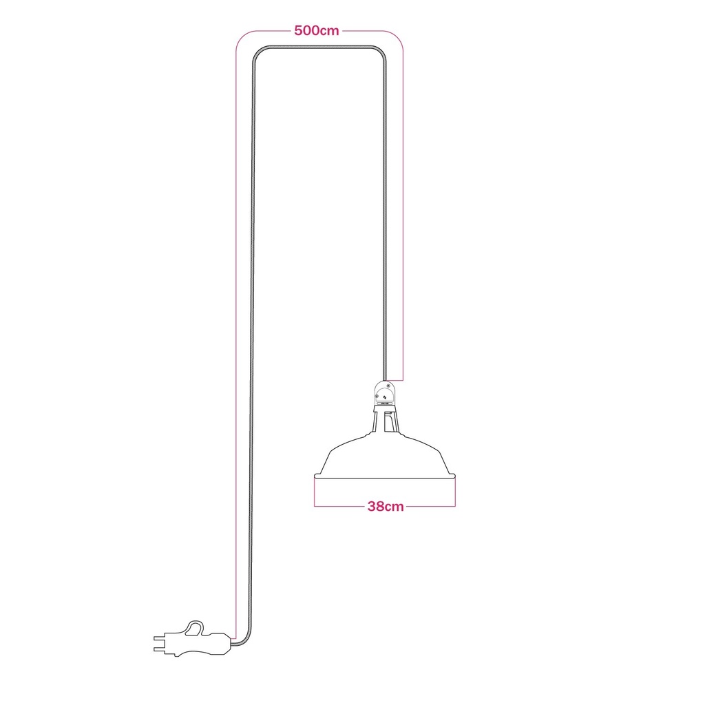 Lampada portatile da esterno Snake EIVA 5 m con paralume Harbour – Senza lampadina, Bianco – foto 4