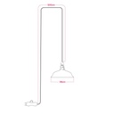 Lampada portatile da esterno Snake EIVA 5 m con paralume Harbour – Senza lampadina, Bianco – foto 4