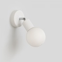Applique d'extérieur Modulair IP65 avec articulation et abat-jour sphérique – Sans ampoule, Blanc – photo 4