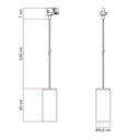 Track pendant lamp with textile cable and Tub-E27 – Without bulb, Powergear – photo 6