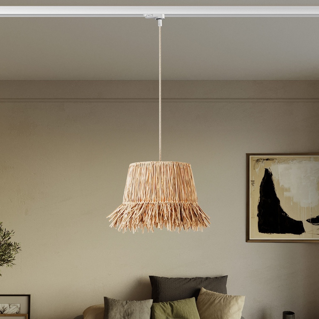 Lampada a binario con paralume in rafia Honolulu 1