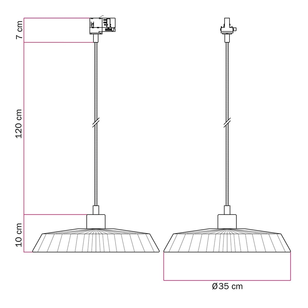 Lampe sur rail avec abat-jour en raphia Moorea – Sans ampoule, Powergear – photo 6