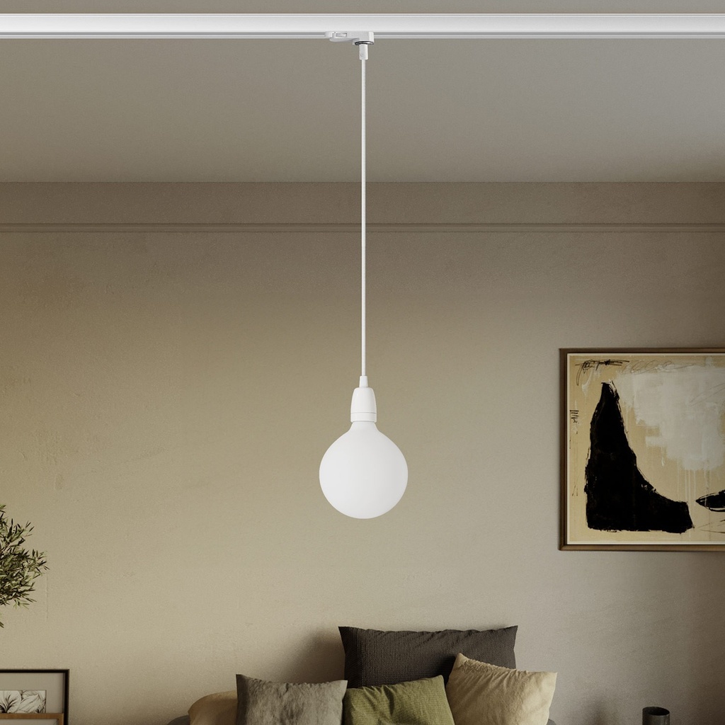 Suspension pour rails avec finition en porcelaine – Sans ampoule, Blanc, Powergear – photo 2
