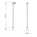Suspension pour rails avec finition en porcelaine – Sans ampoule, Blanc, Powergear – photo 6