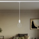 Lampada a sospensione per binario in silicone con cavo tessile – Senza lampadina, Bianco, Powergear – foto 2