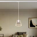Track suspension lamp with transparent cone Ghost bulb – White, Powergear – photo 2