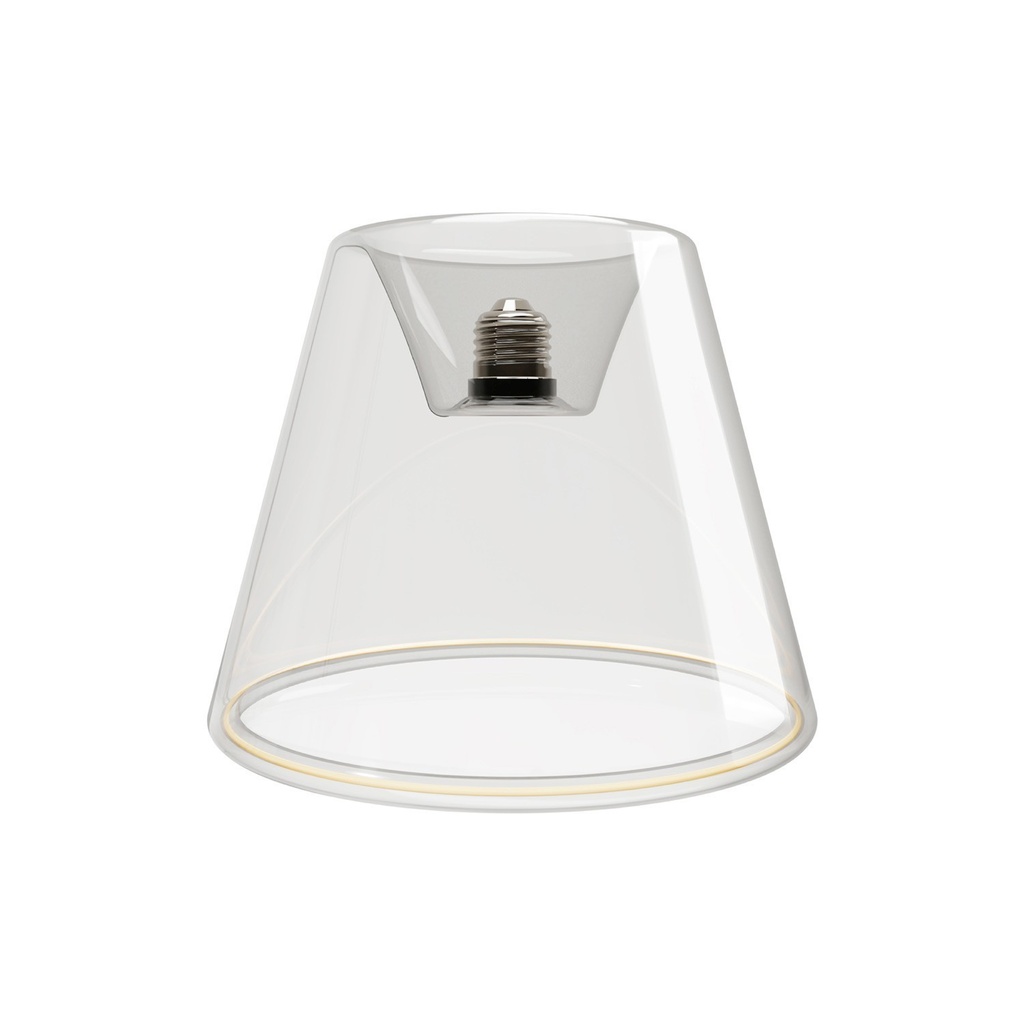 Track suspension lamp with transparent cone Ghost bulb – White, Powergear – photo 5