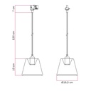 Track suspension lamp with transparent cone Ghost bulb – White, Powergear – photo 7