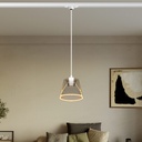 Pendelleuchte für Schienensystem mit Cone Ghost-Lampe smoky – Weiß, Powergear – Foto 2