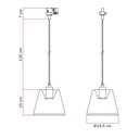 Pendelleuchte für Schienensystem mit Cone Ghost-Lampe smoky – Weiß, Powergear – Foto 7