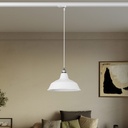 Suspension pour rails avec abat-jour Bistrot – Sans ampoule, Blanc, Powergear – photo 2
