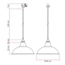 Suspension pour rails avec abat-jour Bistrot – Sans ampoule, Blanc, Powergear – photo 6
