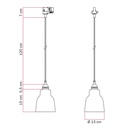 Hängeleuchte mit Vaso-Lampenschirm und Schienenadapter – Ohne Leuchtmittel, Weiß glänzend, Powergear – Foto 6