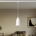 Hängelampe mit Flaschenschirm und Schienenadapter – Ohne Leuchtmittel, Weiß glänzend, Powergear – Foto 2