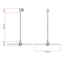 Track pendant lamp with XL Ellepi lampshade – Without bulb, White, Powergear – photo 6