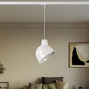 Lampada a sospensione per binari con paralume Broadway – Senza lampadina, Bianco, Powergear – foto 2