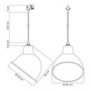 Lampada a sospensione per binari con paralume Broadway – Senza lampadina, Bianco, Powergear – foto 6