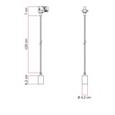 Pendant lamp for tracks with satin metal finish – Without bulb, Brushed bronze, Powergear – photo 6