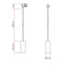 Suspension avec abat-jour Tub-E14 pour rails – Sans ampoule, Blanc, Powergear – photo 5