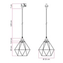 Suspension avec abat-jour cage Diamond pour rails – Sans ampoule, Blanc, Powergear – photo 6