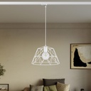 Pendelleuchte für Schienensysteme mit Dome-Lampenschirm – Ohne Leuchtmittel, Weiß, Powergear – Foto 2
