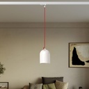 Schienenpendel mit Keramik Campana Lampenschirm – Ohne Leuchtmittel, Weiß glänzend, Powergear – Foto 2