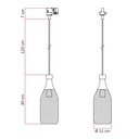 Track suspension lamp with Magnum bottle shade – photo 17