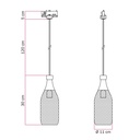 Track suspension lamp with Magnum bottle shade – photo 18