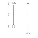 Plafoniera per binari in metallo – Senza lampadina, Bianco, Powergear – foto 6