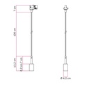 Lampada a sospensione per binario 7 – Senza lampadina, Rame bianco, Powergear – foto 6