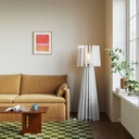 SHHINE lampada da terra in materiale fonoassorbente – Senza lampadina, Bianco melange, EU – foto 2