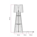 SHHINE lampada da terra in materiale fonoassorbente – Senza lampadina, Bianco melange, EU – foto 6
