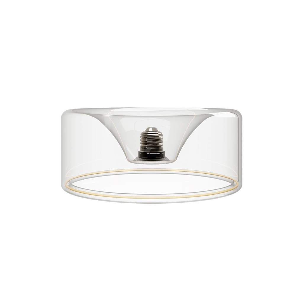 Lampadaire MAG-Y avec base ronde et ampoule Ghost transparente – Bronze satiné – photo 5