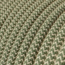 Cavo elettrico tessile RD rotondo 2x0.75mm / 3x0.75mm – Verde timo e beige ZigZag, 2x0,75 mm² – foto 2